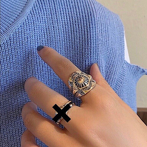 NEW STERLING SILVER RESIZABLE BOHO HIP HOP RETRO Y2K MINIMALIST RING - Picture 6 of 8